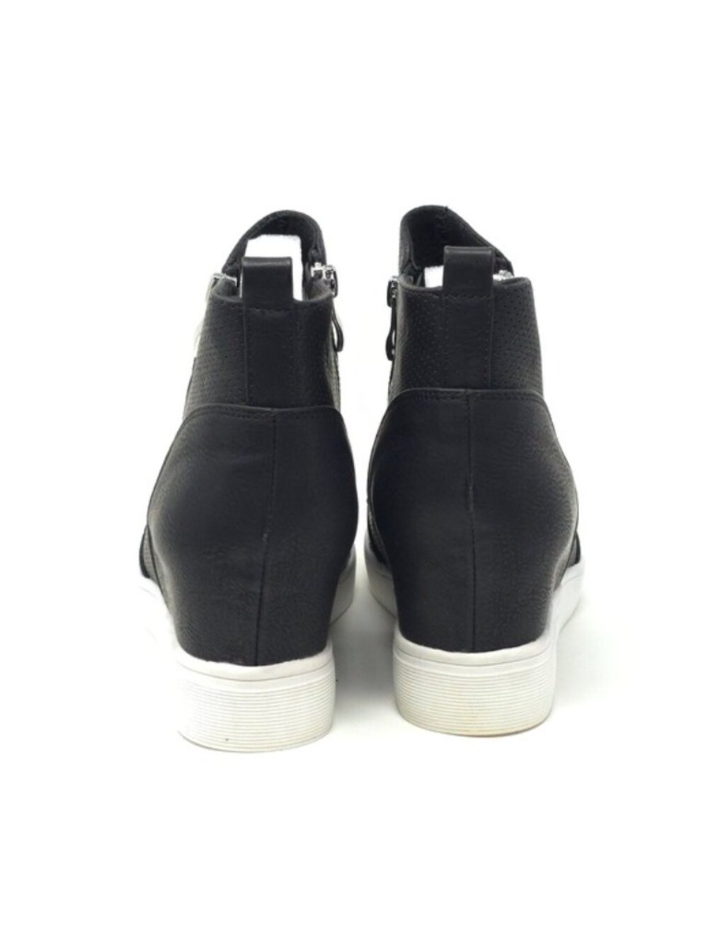 Journee Collection Pennelope Wide Width Double Zip Wedge Sneakers 11W - Picture 4 of 9
